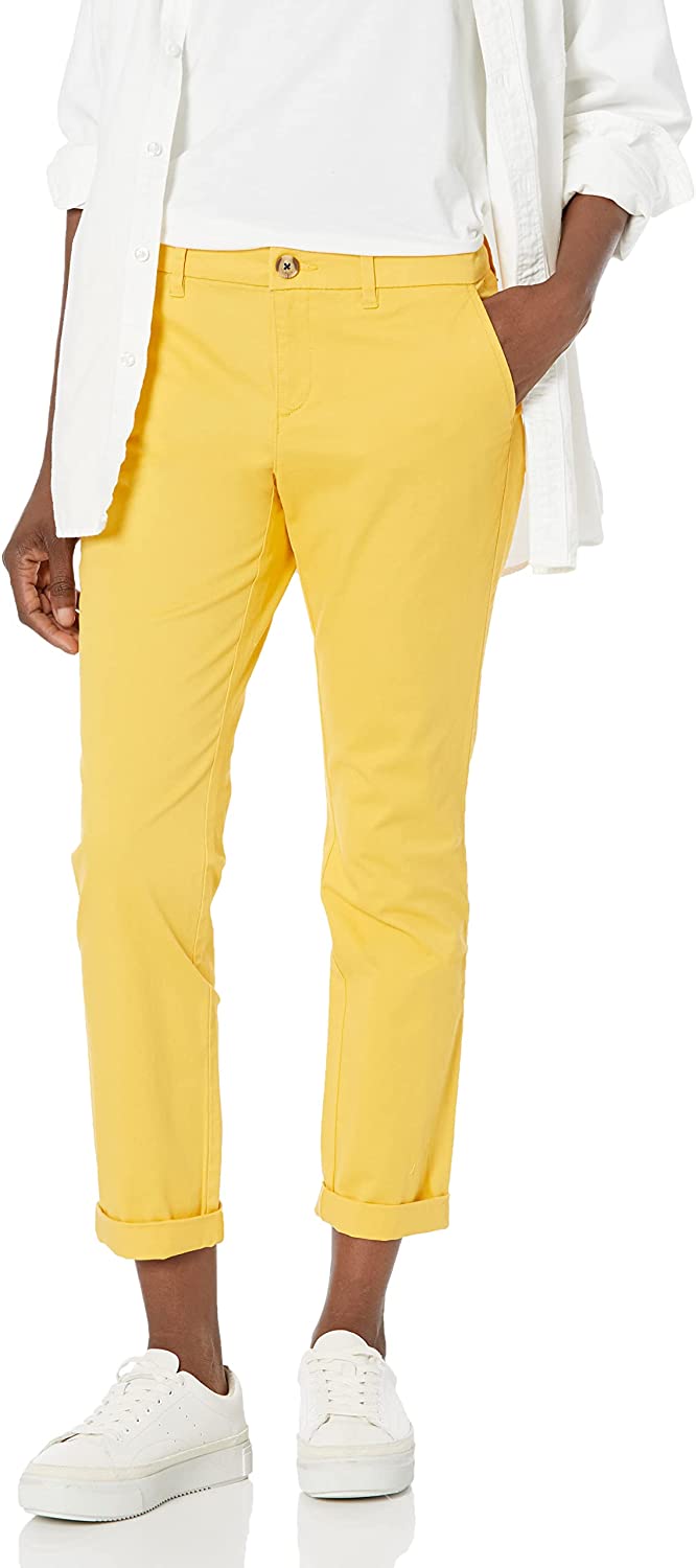 Tommy Hilfiger Womens Relaxed Fit Hampton Chino Pant 16 Deep Maize
